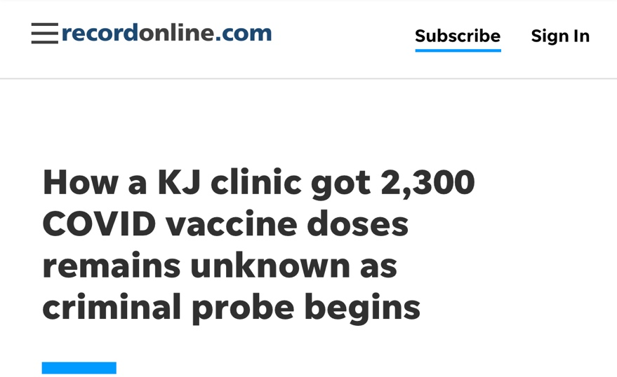 △在线纪录网报道：违法获取疫苗的犯罪行为已经在各地开始滋生