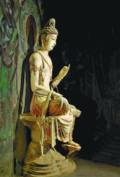 &nbsp;&nbsp;&nbsp;&nbsp;甘肃敦煌莫高窟第328窟菩萨&nbsp;吴健摄