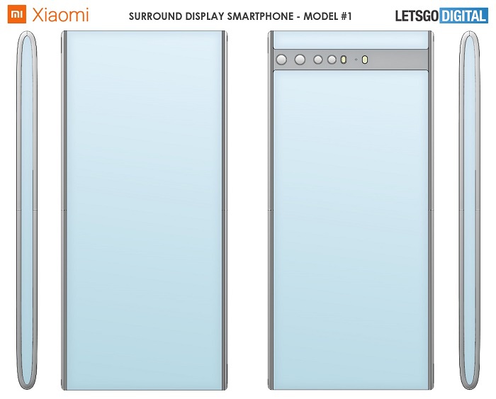 小米环绕屏智能机新专利：垂直贯通到背部 两侧还有副显示屏