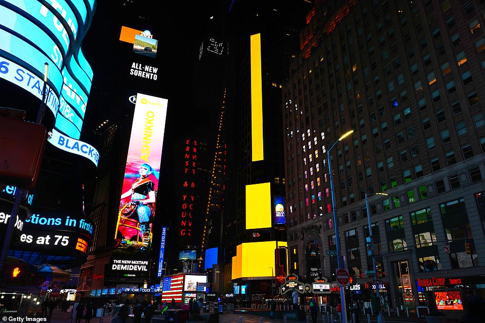 纽约时报广场夜景图片