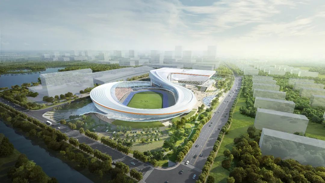 丽水南城运动综合体项目日景鸟瞰图