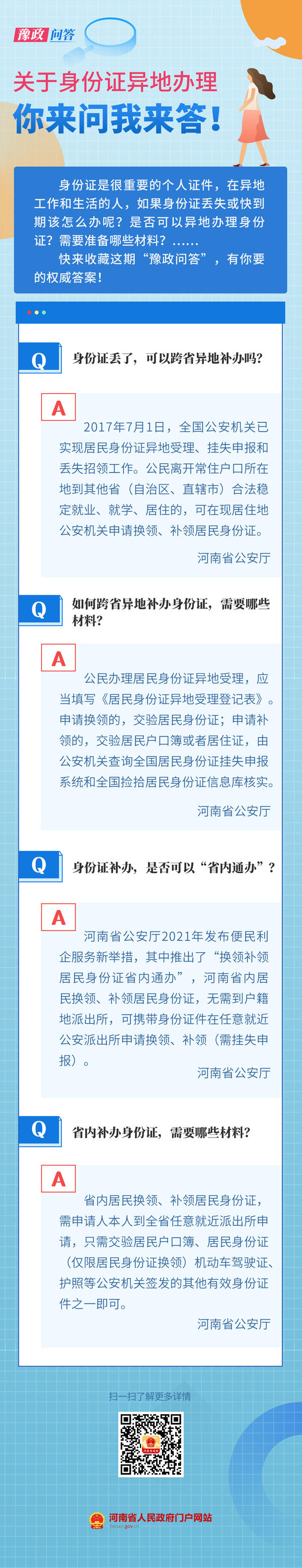 豫政问答丨@河南人 关于身份证异地办理，来看你要的权威答案