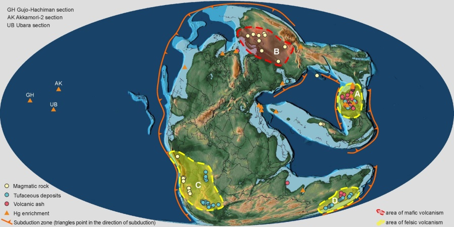 环冈瓦纳大陆南缘火山喷发圈(252 ma)为此,研究小组根据地层中铜元素