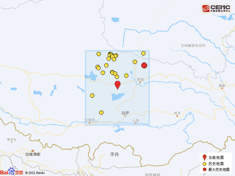 西藏那曲市班戈县发生33级地震
