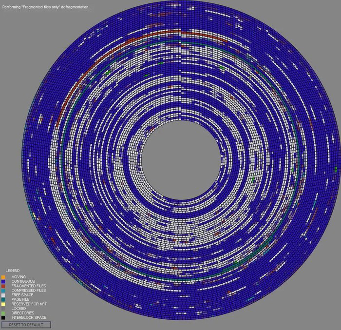 ▲ 对于 HDD 来说，让数据连续分布在相邻扇区很重要，因此需要磁盘整理