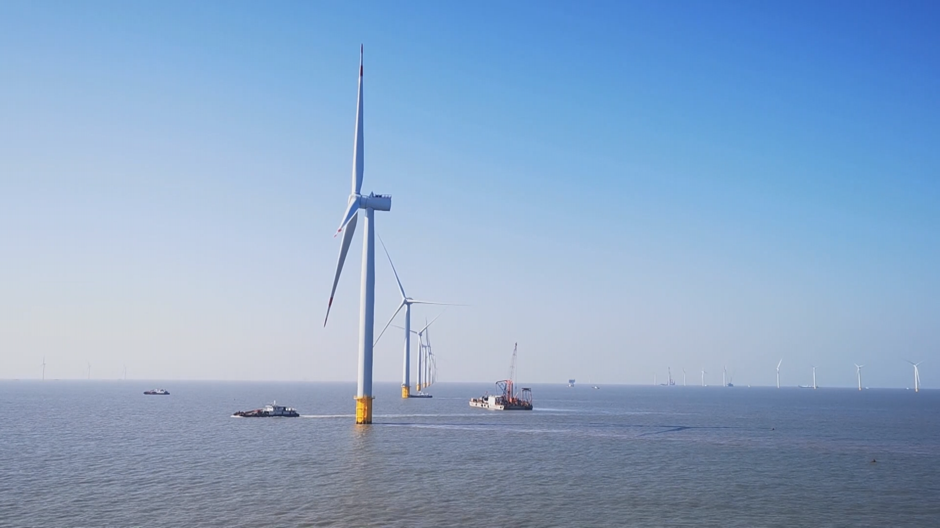 国内单体容量最大海上风电场项目主体工程完工