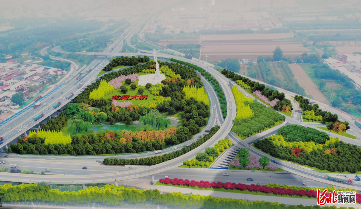 石家庄西三环沿线景观鸟瞰图.