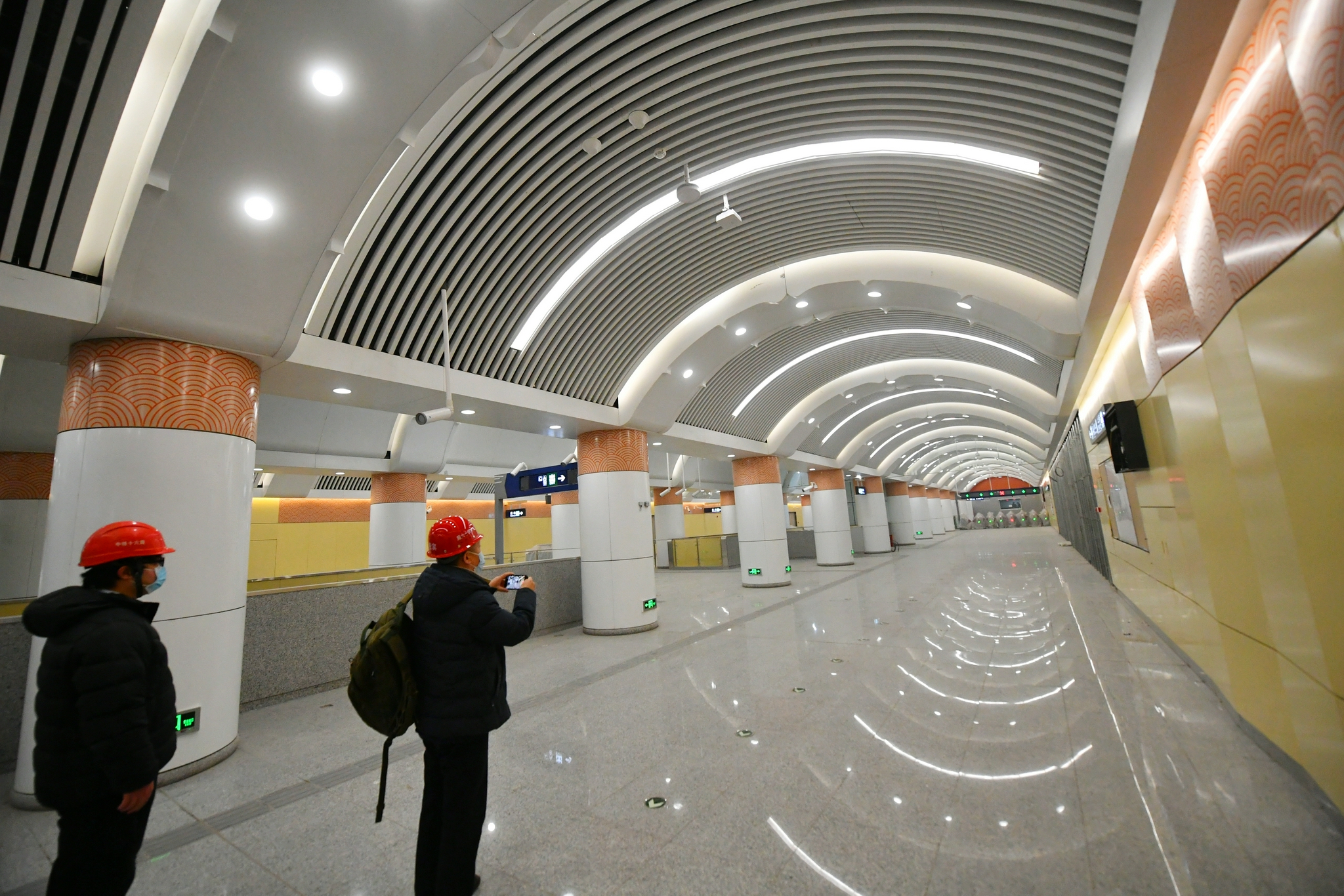 金鱼胡同站建设在王府井商业区内，目前装修已基本完成。新京报记者 王贵彬 摄