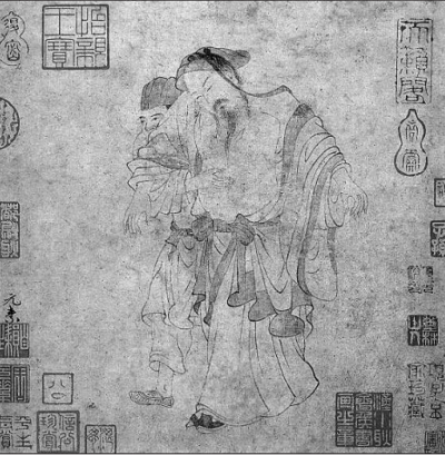    《渊明逸致图》 明人作  图片选自《诗意人生》