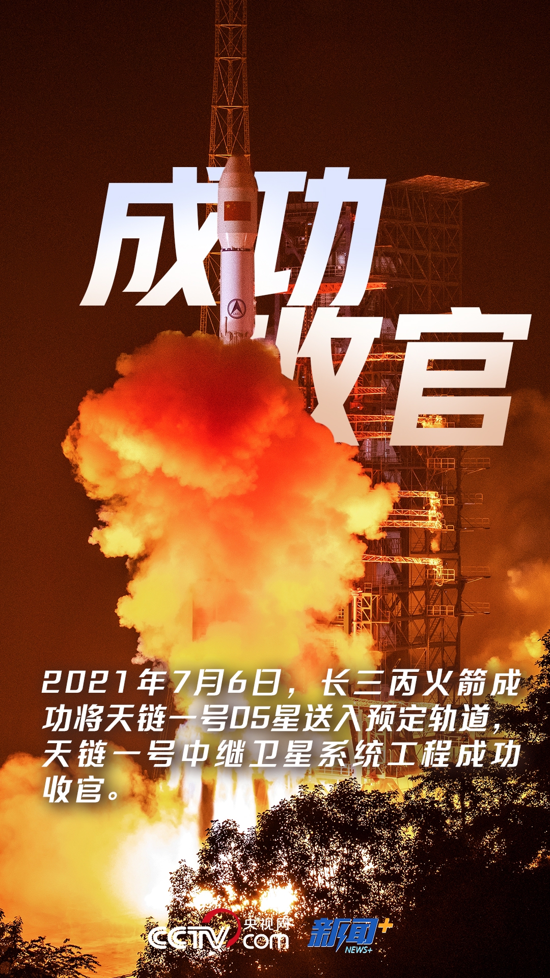 发射成功长征火箭第四个100次胜利完成