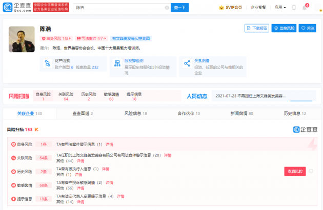 揭秘文峰负责人陈浩的商业版图 目前已注销超100家公司