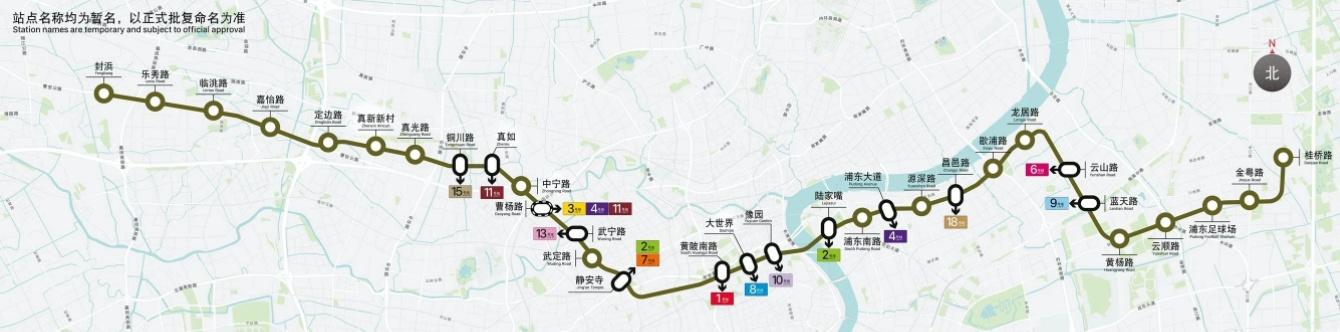 上海地铁14号线线路走向图