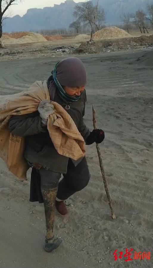 ▲网传“马腿奶奶”视频截图