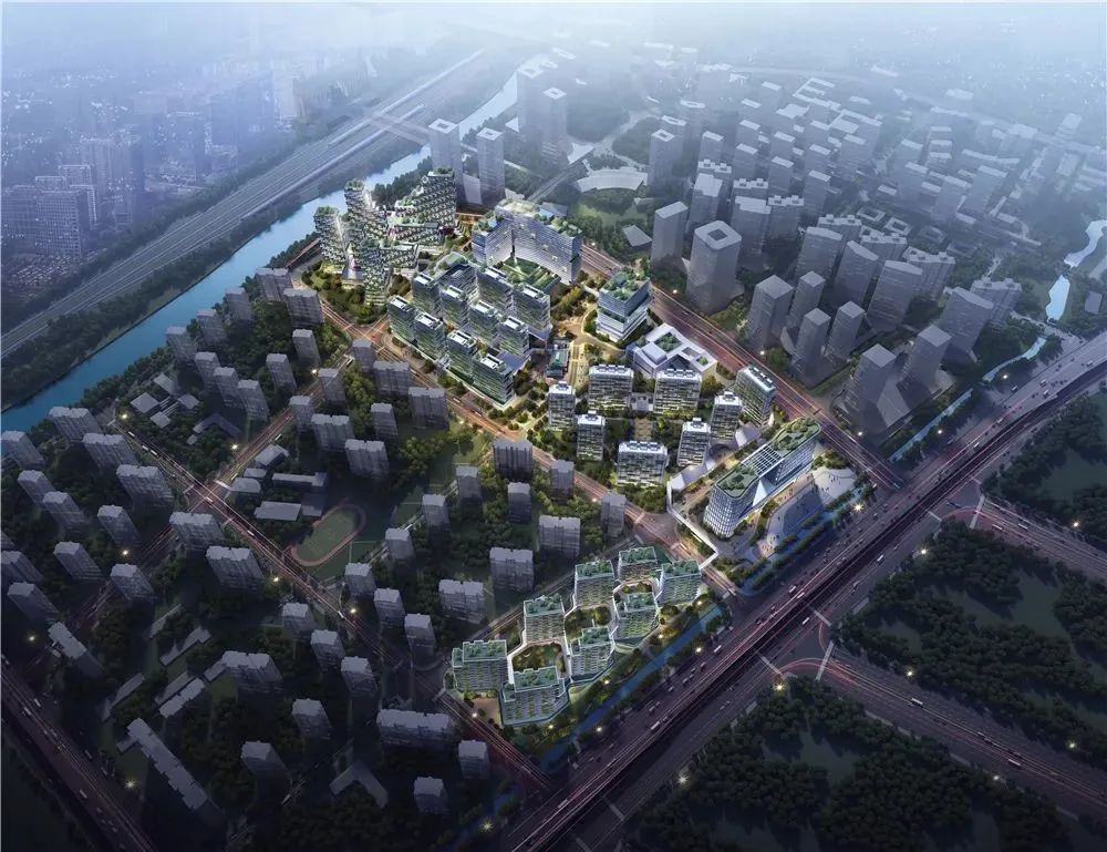 始版桥未来社区夜景效果图