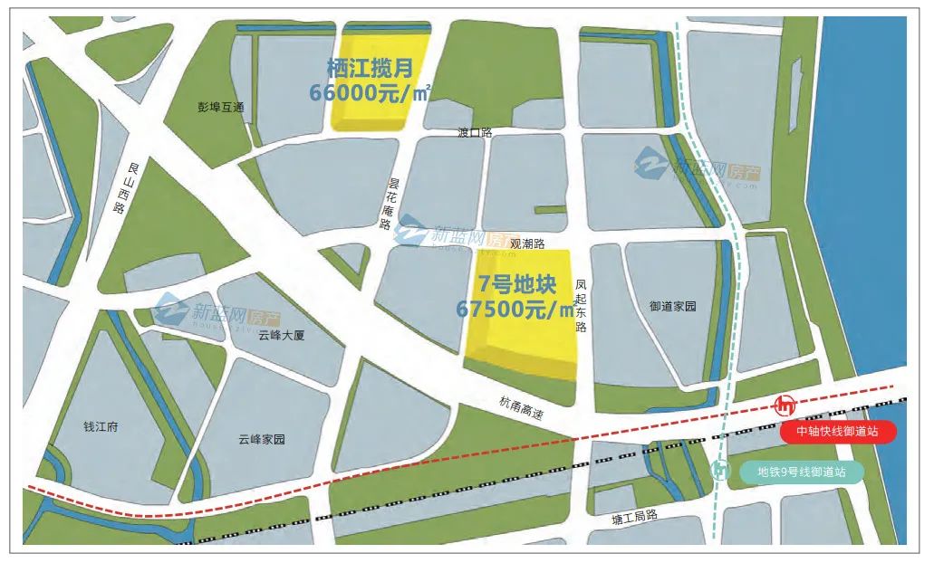 钱江新城二期部分项目区位示意图