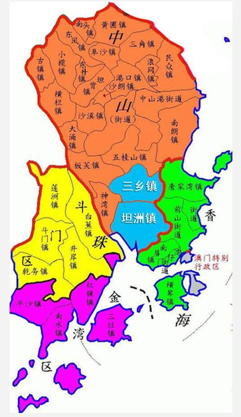 但同时,它也是中山离珠海市中心香洲区最近的地方,直接插入珠海的腹地