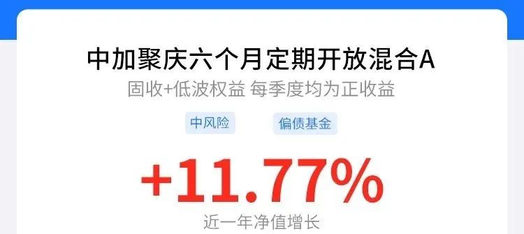 中加聚庆定开混合12月22日起开放申购