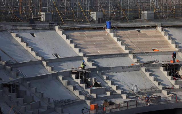 新工体看台正在施工中.新京报记者 陶冉 摄