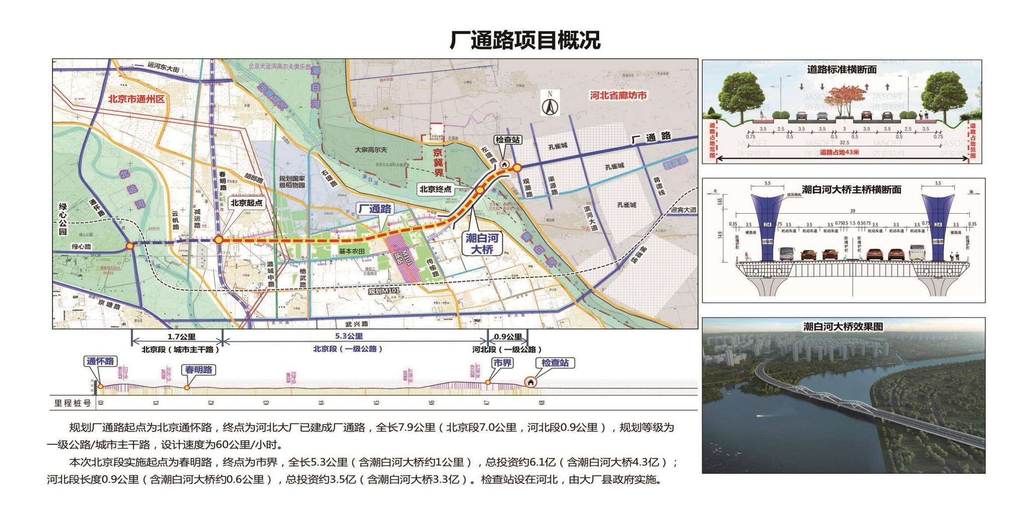 厂通路北京河北段同步开工建设预计2024年竣工通车