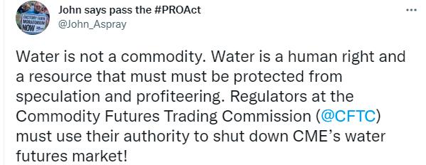 最新消息|逾130个团体联名呼吁CFTC关闭水期货交易