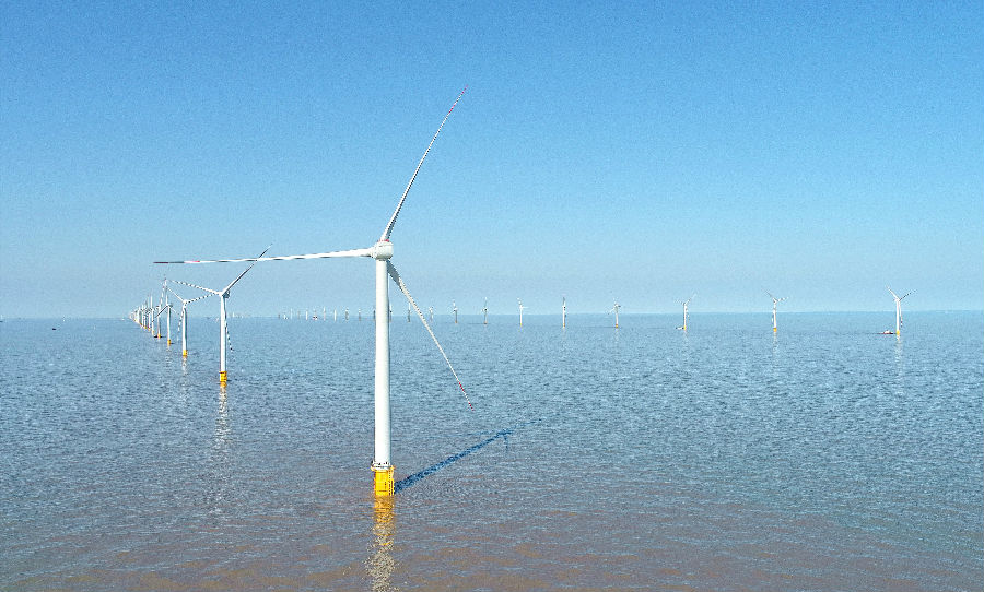 国内单体容量最大海上风电项目全容量并网发电