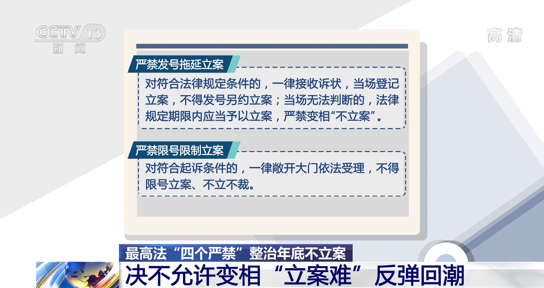 最高法“四个严禁”整治年底不立案 决不允许变相“立案难”反弹回潮