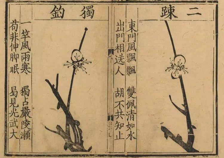 《梅花喜神谱》,由宋代宋伯仁撰绘,是中国第一部专门描绘梅花种种