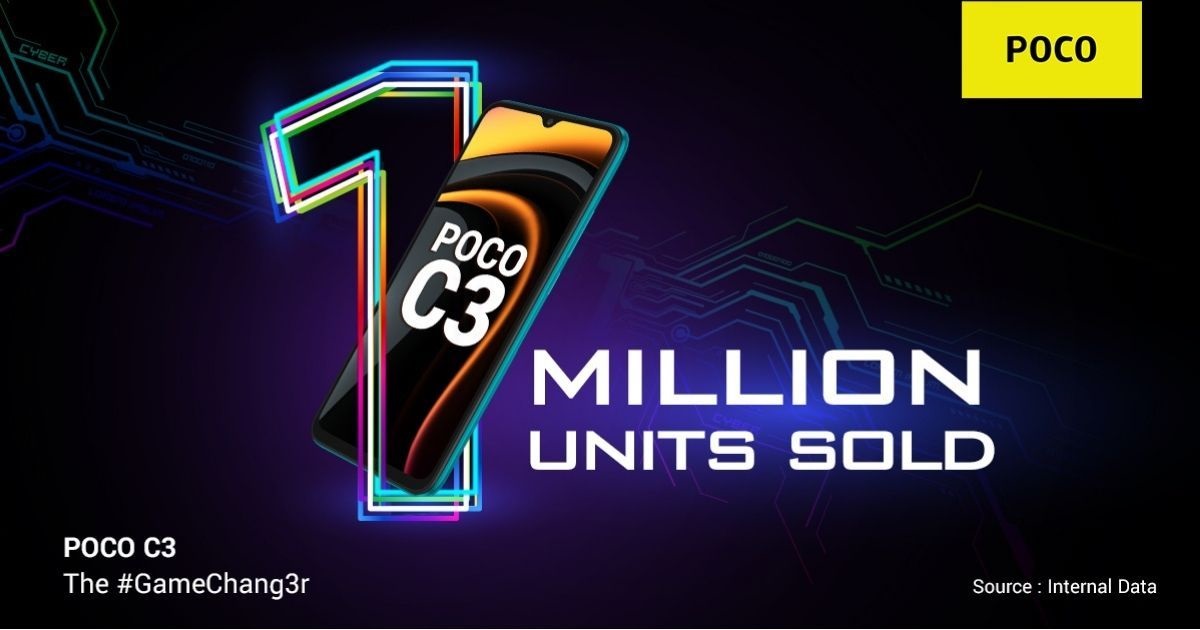 小米旗下 POCO C3 手机在印度销量突破 100 万台