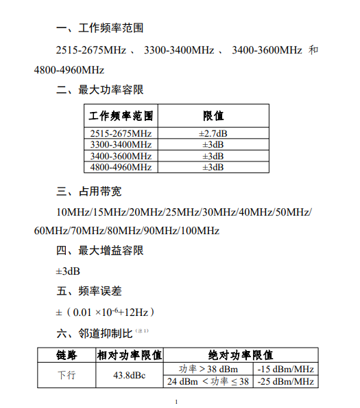 无线电管理局制定《5G系统直放站射频技术要求（试行）》