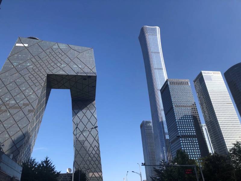 北京东三环CBD城市景观。 陆肖肖摄
