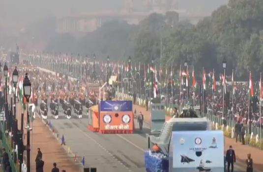 印度“共和国日”阅兵画面（视频截图）