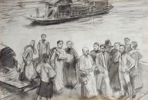 美术经典中的党史开播