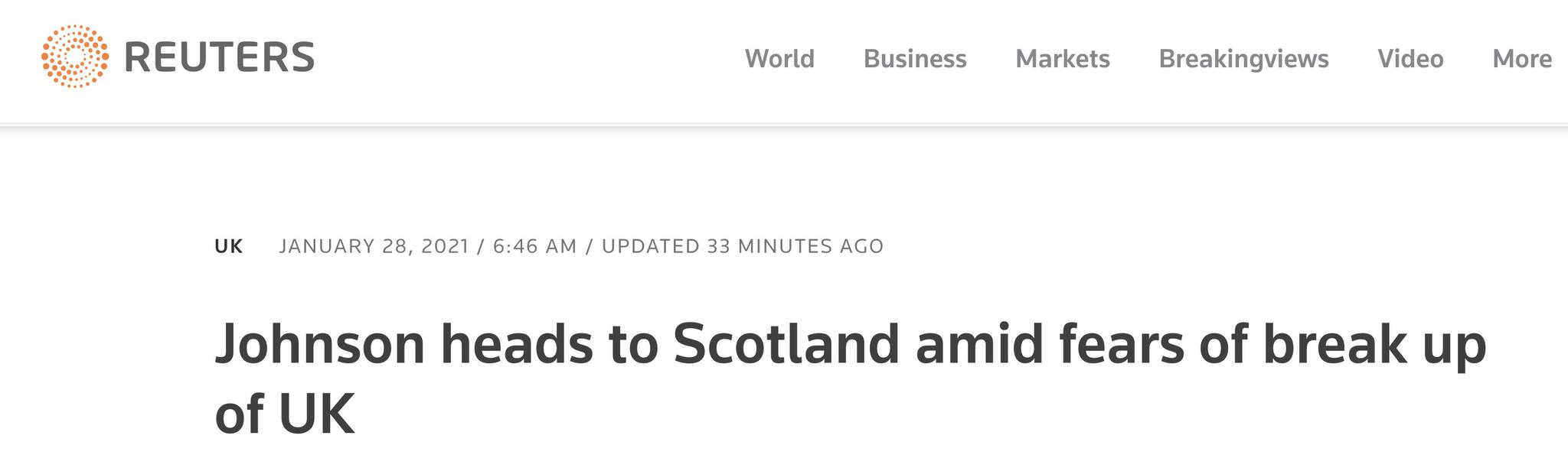 “独立公投”已恢复英国首相赴苏格兰灭火的计划约翰逊|