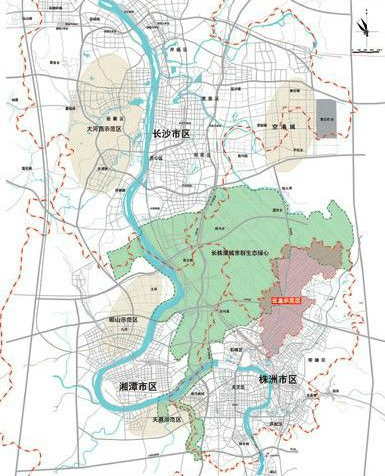 云龙示范区区位示意图云龙示范区区位优越,地处长株潭腹地核心,是株洲