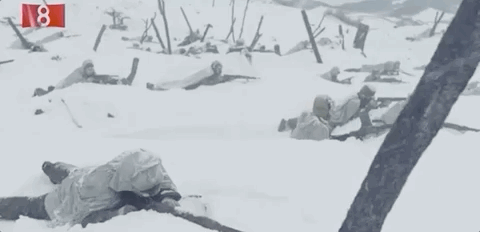 △电视剧《跨过鸭绿江》画面