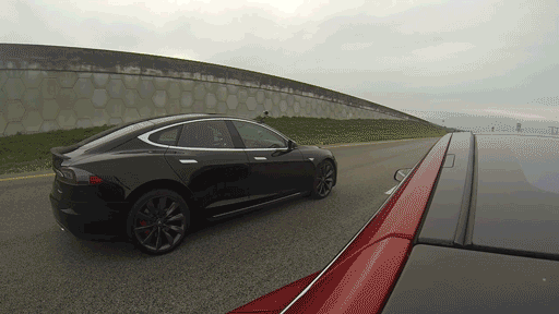 ModelS P100D百公里加速2.5秒瞬间秒杀旁车