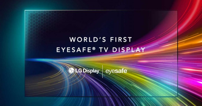 LG展示全球首款通过Eyesafe认证的电视显示屏
