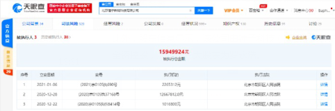 锤子科技关联公司成被执行人 执行标的超226万