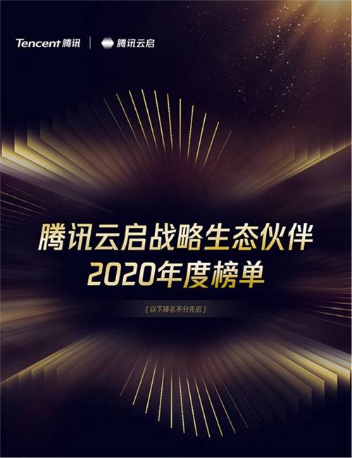 腾云忆想荣获2020腾讯云启产业年会“年度协作奖”，助力产业数字化升级