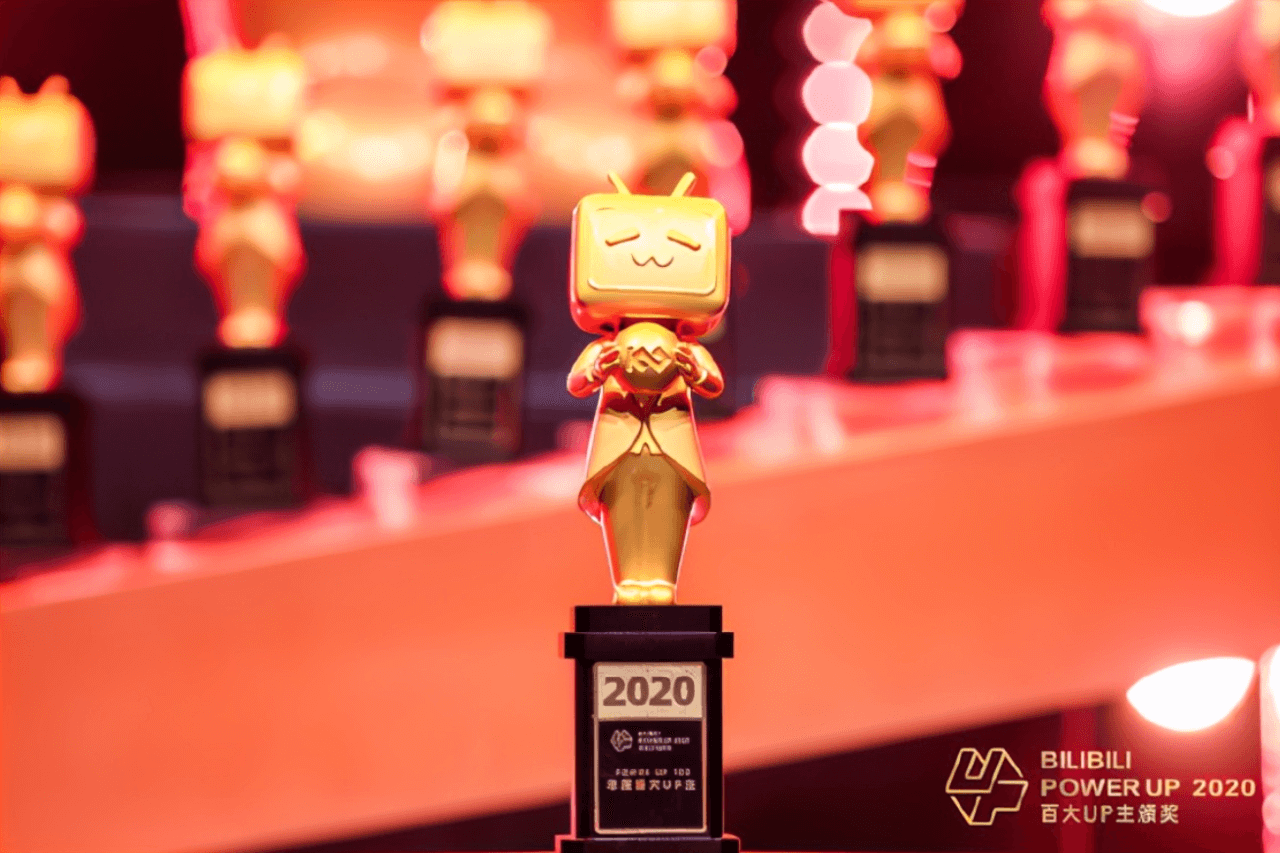 爆红出圈的up主们站上了年度百大颁奖舞台,接过了金色小电视人的奖杯