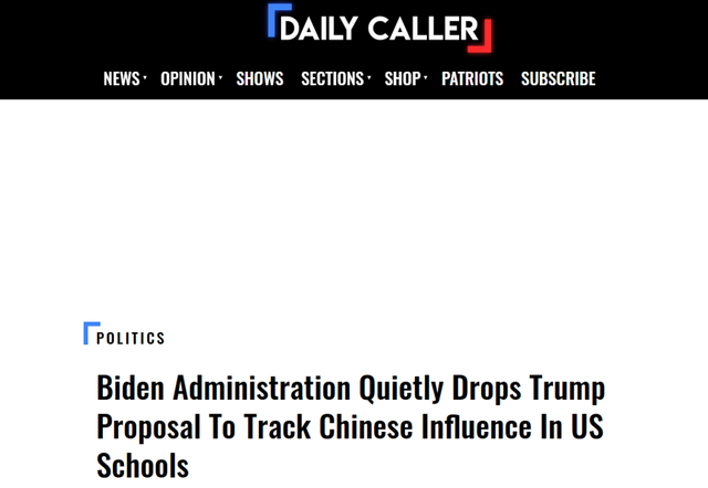 “daily caller”新闻网站报道截图