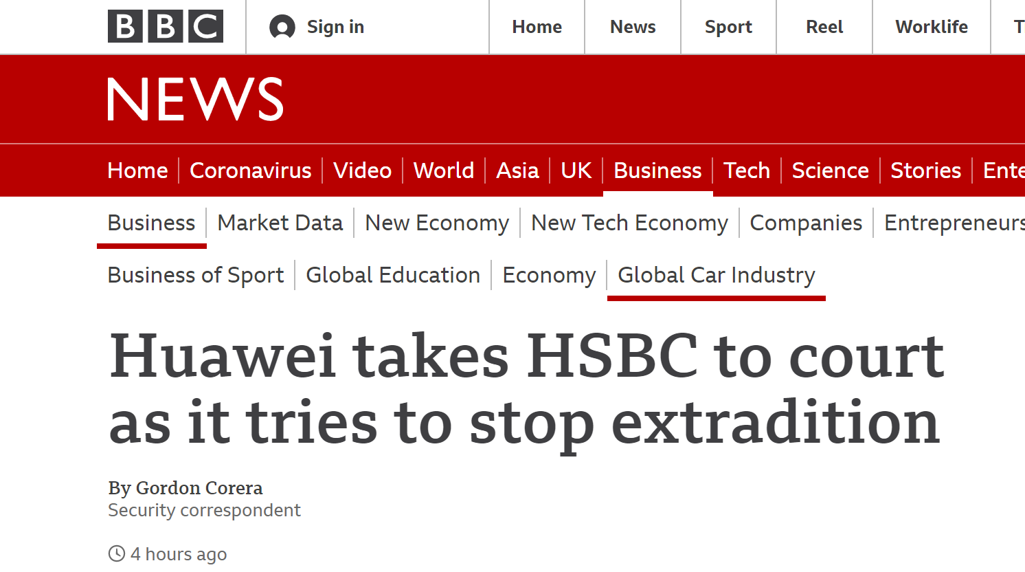 Huawei|华为与汇丰就孟晚舟案的文件披露达成协议
