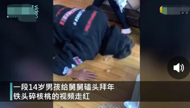 男孩磕头碎核桃向舅舅讨压岁钱网友 磕到头上起包真是拼 新浪科技 新浪网