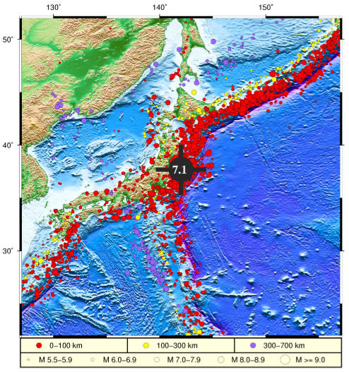 自然资源部海啸预警中心：日本本州东岸近海海域地震没有监测到海啸