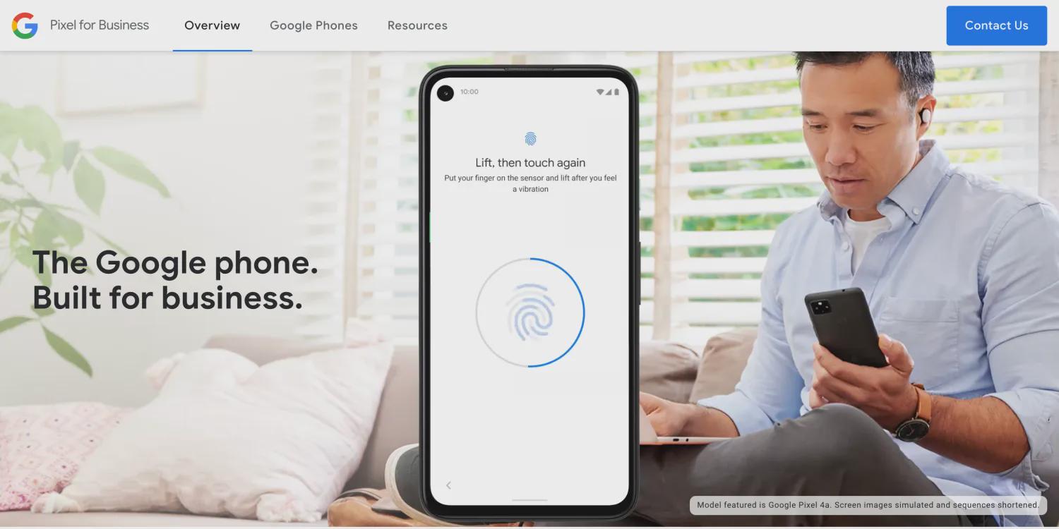 谷歌推出“Pixel for Business”网站旨在吸引企业用户