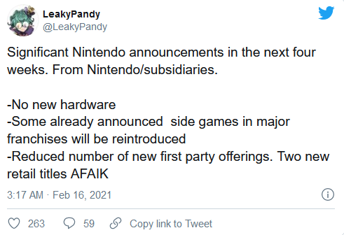 消息称任天堂Switch在未来四周内有重大发布 包括两款第一方新游戏