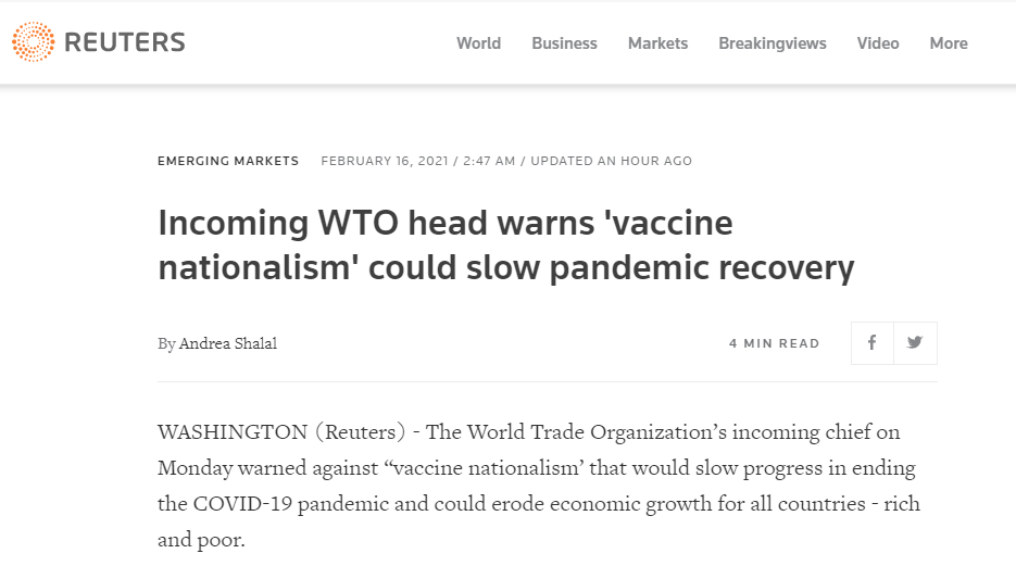 △路透社报道截图