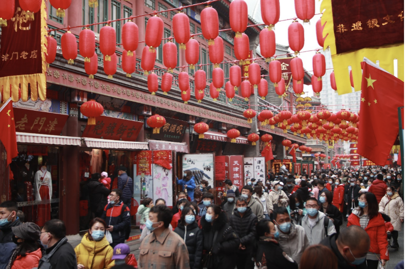 天津古文化街热闹的庙会