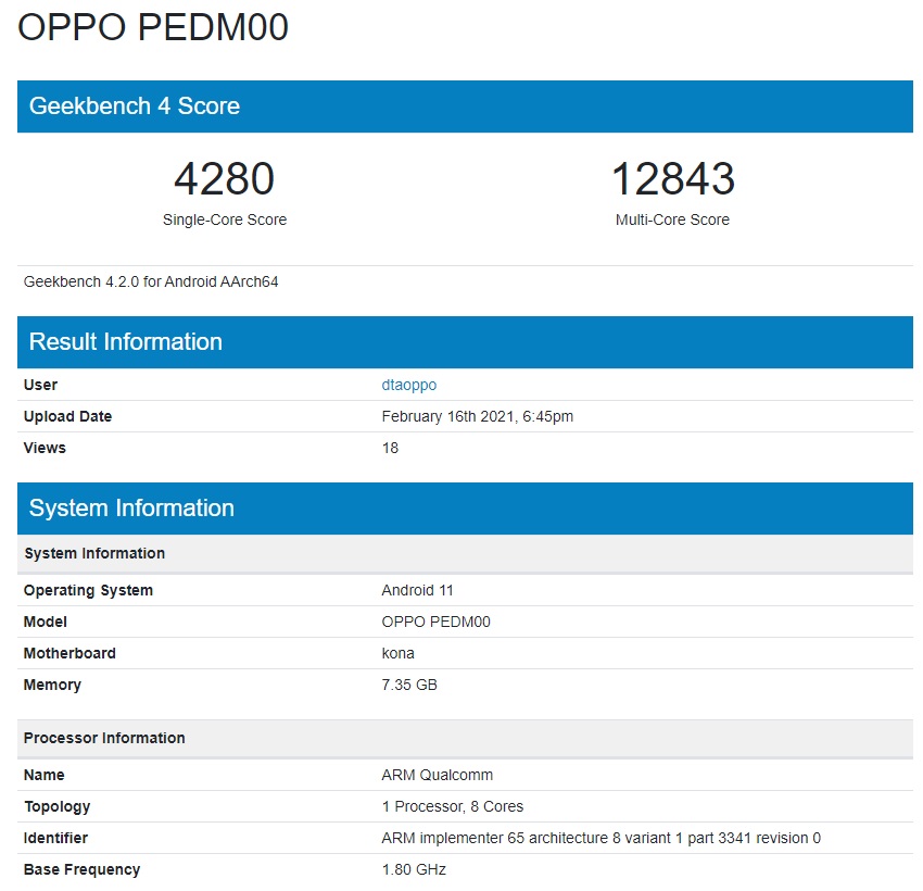 OPPO Find X3现身Geekbench，有望搭载骁龙870 性价比提升