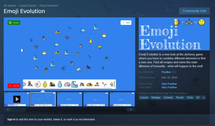因公司取名“非常好评” Steam下架《Emoji Evolution》游戏